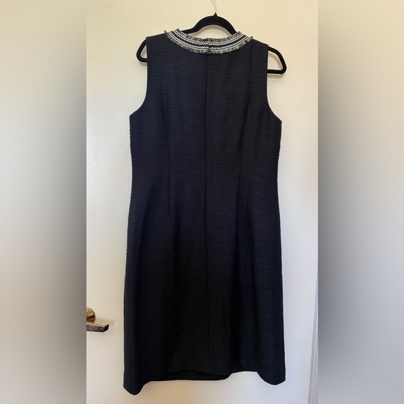 Talbots Black Tweed Fringe Shift Dress in Size 12 - Picture 12 of 12